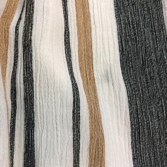 BLUSH MULTICOLOR STRIPED 100% RAYON BUTTON UP STRAP SLEEVE LONG DRESS M - Picture 8 of 8